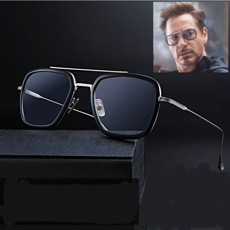 Square Iron Man Tony Stark Sunglasses Flight 006 Style Robert Downey jr Avengers Glasses Anti-Blue Light zonnebril heren