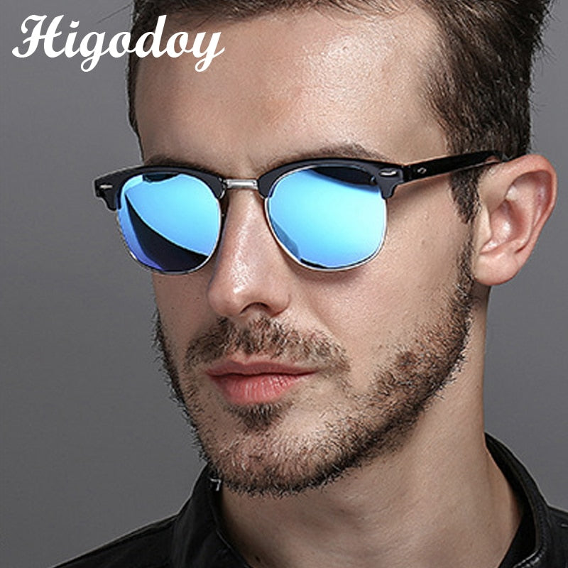 Higodoy Retro Classic Gentle Vintage Round Oversized Sunglasses Men