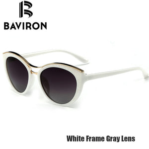 Sunglasses Women White Frame Gradient Polarized